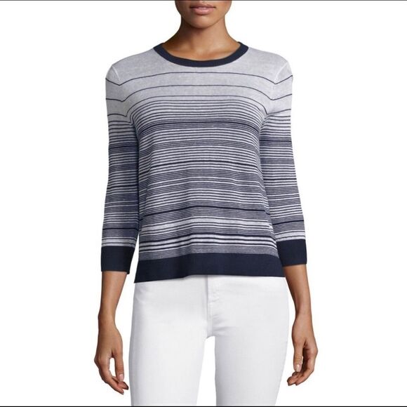 NWOT Theory Rainee P Prosecco Semi-Sheer Sweater‎ Size Large - Picture 1 of 6